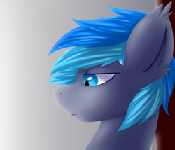 Size: 3500x3000 | Tagged: safe, artist:snowstormbat, oc, oc only, oc:midnight snowstorm, bat pony, pony, bust, fangs, high res, portrait, simple background