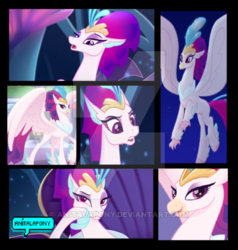 Size: 400x420 | Tagged: safe, artist:anitalapony, queen novo, classical hippogriff, hippogriff, seapony (g4), g4, my little pony: the movie, bored, caption, crown, eyebrows, eyelashes, female, fin wings, fins, jewelry, ocean, purple eyes, queen, queen novo is not amused, raised eyebrow, regalia, seaquestria, seriously, solo, teeth, text, throne, unamused, underwater, water, wings