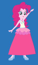 Size: 372x636 | Tagged: safe, artist:starman1999, pinkie pie, equestria girls, g4, my little pony equestria girls: better together, clothes, female, geode of sugar bombs, long skirt, magical geodes, rah rah skirt, skirt, solo