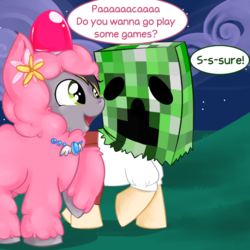 Size: 700x700 | Tagged: safe, artist:askpeaceful-shimmer, oc, oc only, pony, clothes, costume, creeper, nightmare night costume