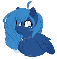 Size: 2167x2281 | Tagged: safe, artist:azure-art-wave, oc, oc only, oc:lorelei snowflake, pegasus, pony, bust, female, high res, mare, portrait, simple background, solo, transparent background