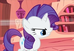 Size: 1054x720 | Tagged: safe, screencap, rarity, pony, g4, look before you sleep, female, fight, golden oaks library, mare, solo