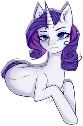 Size: 893x1361 | Tagged: safe, artist:rait03, rarity, pony, unicorn, g4, colored pupils, cute, female, lying down, mare, raribetes, simple background, solo, white background