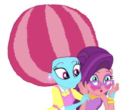 Size: 1754x1521 | Tagged: safe, artist:ktd1993, cup cake, spoiled rich, equestria girls, g4, afro, blushing, equestria girls-ified, female, infidelity, lesbian, ship:spoiledcake, shipping