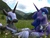 Size: 4032x3024 | Tagged: safe, artist:arniemkii, nightmare moon, princess luna, alicorn, inflatable pony, pony, g4, bootleg, female, flower, hongyi, inflatable, inflatable alicorn, inflatable toy, mare, moon, nature, spring