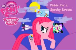 Size: 900x593 | Tagged: safe, artist:pinkamenarockscute13, fluttershy, pinkie pie, rainbow dash, twilight sparkle, earth pony, pegasus, pony, unicorn, g4, lesson zero, sonic rainboom (episode), the best night ever, angry, cheshire cat grin, cloud, cute, derp, flutterrage, moon, pinkamena diane pie, pinkie pie's spooky dream, remake, sad, scared, smiling, twilight snapple, unicorn twilight