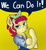 Size: 2041x2202 | Tagged: safe, artist:jellymaggot, torque wrench, pony, semi-anthro, g4, rainbow roadtrip, arm hooves, drawthread, female, high res, mare, ponified, rosie the riveter, we can do it!, world war ii