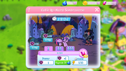 Size: 1280x720 | Tagged: safe, gameloft, twilight sparkle, alicorn, pony, g4, armor, dark crystal, female, gem, helmet, magic coins, mare, mind control, sombra soldier, sombraverse, twilight sparkle (alicorn)