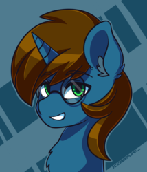 Size: 3000x3500 | Tagged: safe, artist:ciderpunk, oc, oc only, pony, unicorn, bust, glasses, high res