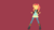 Size: 3840x2160 | Tagged: safe, artist:toastybrownpotatoes, sunset shimmer, equestria girls, g4, my past is not today, 4k, clothes, female, high res, jacket, lineless, minimalist, red background, simple background, solo, vector, wallpaper