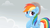 Size: 1920x1080 | Tagged: safe, screencap, rainbow dash, pegasus, pony, g4, my little pony: friendship is magic, my little pony: rainbow roadtrip, cloud, female, hat, mare, smiling, solo, watermark