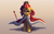 Size: 4000x2480 | Tagged: safe, artist:vanillaghosties, sunset shimmer, pony, unicorn, g4, atg 2019, cape, clothes, crown, cute, female, floppy ears, glowing horn, horn, jewelry, looking at you, magic, mare, newbie artist training grounds, queen, regalia, shimmerbetes, solo, telekinesis