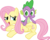 Size: 1006x795 | Tagged: artist needed, source needed, safe, fluttershy, spike, dragon, pegasus, pony, g4, back scratching, cute, dragon x pony, female, interspecies, looking at each other, male, mare, open mouth, ship:flutterspike, shipping, simple background, smiling, straight, transparent background, vector