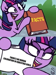 Size: 500x667 | Tagged: safe, artist:quarium edits, twilight sparkle, alicorn, pony, equestria girls, g4, caption, ed edd n eddy, exploitable meme, image macro, meme, op is wrong, text, twilight sparkle (alicorn), twilight's fact book, wrong