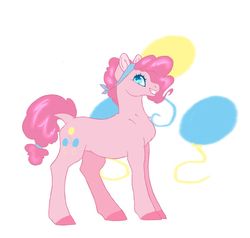 Size: 1024x976 | Tagged: safe, artist:uniquecolorchaos, pinkie pie, earth pony, pony, g4, female, simple background, solo, white background