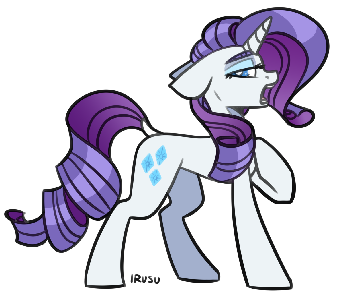 Safe Artist Lrusu Rarity Pony Unicorn G Female High Res Mare Open Mouth