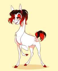 Size: 1577x1937 | Tagged: safe, artist:marbola, oc, oc only, earth pony, pony, female, mare, open mouth, smiling, solo