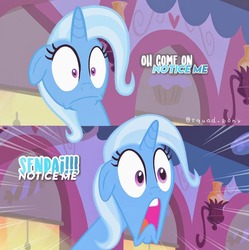 Size: 1080x1083 | Tagged: artist needed, safe, edit, edited screencap, screencap, trixie, pony, unicorn, g4, female, mare, notice me senpai, oh come on, open mouth, senpai, wide eyes