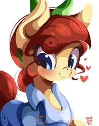 Size: 1046x1331 | Tagged: safe, artist:tohupo, torque wrench, earth pony, pony, g4, rainbow roadtrip, atorqueable, cute, female, heart, mare, solo