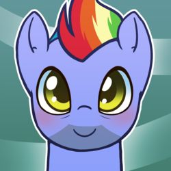 Size: 1000x1000 | Tagged: safe, artist:puetsua, bow hothoof, pegasus, pony, g4, abstract background, bust, looking at you, male, portrait, solo, stallion