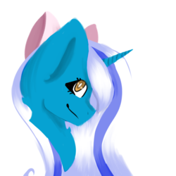 Size: 512x512 | Tagged: safe, artist:kyxekitty, oc, oc:fleurbelle, alicorn, pony, alicorn oc, bow, female, hair bow, looking at you, mare, smiling, solo, yellow eyes