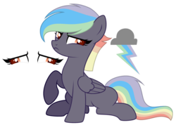 Size: 1280x912 | Tagged: safe, artist:raflesplatt, oc, oc only, pegasus, pony, base used, female, mare, offspring, parent:rainbow dash, parent:thunderlane, parents:thunderdash, reference sheet, simple background, solo, transparent background