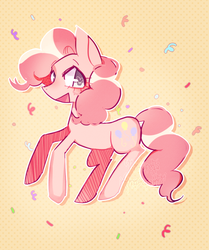 Size: 643x768 | Tagged: safe, artist:t-0-rtured, pinkie pie, earth pony, pony, g4, confetti, cute, diapinkes, female, heart eyes, mare, open mouth, solo, wingding eyes