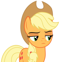 Size: 2750x2813 | Tagged: safe, artist:sketchmcreations, applejack, earth pony, pony, g4, going to seed, concerned, female, high res, mare, simple background, solo, transparent background, vector