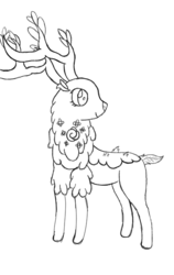 Size: 421x667 | Tagged: safe, artist:duskentertainment, the great seedling, elk, g4, going to seed, lineart