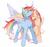 Size: 1198x1134 | Tagged: safe, artist:serafelis, fluttershy, rainbow dash, pegasus, pony, g4, duo, eyes closed, female, hug, lesbian, mare, nuzzling, raised hoof, ship:flutterdash, shipping, simple background, smiling, surprised, white background, winghug