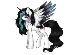 Size: 2048x1536 | Tagged: safe, artist:melonseed11, oc, oc only, oc:regality, alicorn, pony, female, mare, simple background, solo, transparent background, two toned wings, wings