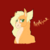 Size: 2350x2350 | Tagged: safe, artist:inisealga, part of a set, applejack, earth pony, pony, g4, blaze (coat marking), bust, chest fluff, coat markings, facial markings, female, hatless, high res, looking at you, mare, missing accessory, red background, redesign, simple background, solo