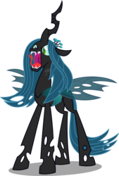 Size: 810x1200 | Tagged: safe, artist:seahawk270, queen chrysalis, changeling, changeling queen, g4, to where and back again, crown, fangs, female, forked tongue, jewelry, open mouth, regalia, simple background, solo, transparent background, vector