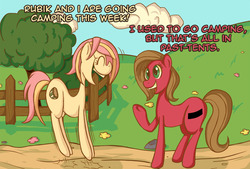 Size: 1180x800 | Tagged: safe, artist:evilscribbles, oc, oc:melony, oc:pun, earth pony, pony, ask pun, ask, female, mare