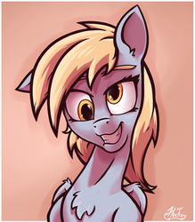 Size: 990x1131 | Tagged: safe, artist:hc0, derpy hooves, pony, g4, bust, female, portrait, solo