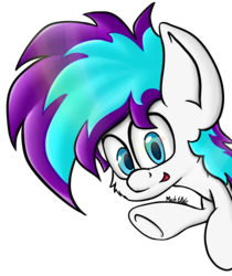 Size: 1200x1426 | Tagged: safe, artist:machstyle, oc, oc only, oc:machstyle, pegasus, pony, big ears, big eyes, male, offscreen character, open mouth, simple background, smiling, solo, stallion, transparent background, waving