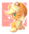 Size: 687x800 | Tagged: safe, artist:dddreamdraw, applejack, earth pony, pony, g4, abstract background, blushing, bust, chest fluff, colored pupils, cute, eye clipping through hair, female, heart, jackabetes, mare, one eye closed, portrait, solo, wink