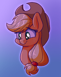 Size: 960x1200 | Tagged: safe, artist:heir-of-rick, applejack, earth pony, pony, g4, cowboy hat, female, hat, mare, smiling, solo, stetson