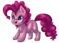 Size: 4500x3300 | Tagged: safe, artist:twiddledittle, pinkie pie, earth pony, pony, g4, cute, diapinkes, female, mare, missing cutie mark, open mouth, solo