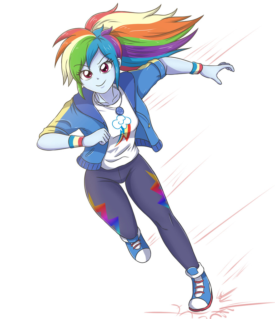rainbow dash running