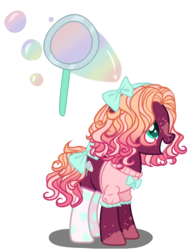 Size: 1000x1300 | Tagged: safe, artist:gihhbloonde, oc, oc only, earth pony, pony, base used, bow, clothes, earth pony oc, female, hair bow, mare, offspring, parent:cheese sandwich, parent:pinkie pie, parents:cheesepie, simple background, socks, solo, sweater, tail bow, transparent background