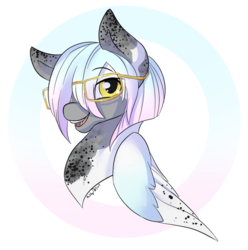 Size: 1024x1034 | Tagged: safe, artist:paisleyperson, oc, oc only, oc:fairy floss, pegasus, pony, bust, female, glasses, mare, portrait, solo