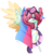 Size: 776x820 | Tagged: safe, artist:sugaryicecreammlp, oc, oc only, oc:celestial star, pegasus, pony, base used, clothes, colored hooves, colored wings, female, mare, multicolored wings, portrait, pride, pride flag, pride month, scarf, simple background, solo, straight pride, straight pride flag, transparent background, wings