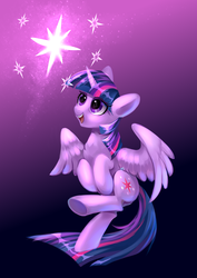 Size: 2894x4093 | Tagged: safe, artist:shu-jeantte, twilight sparkle, alicorn, pony, g4, chest fluff, cute, cutie mark, female, high res, hooves to the chest, mare, open mouth, solo, twiabetes, twilight sparkle (alicorn)