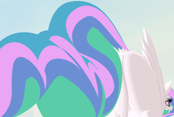Size: 1332x894 | Tagged: artist needed, source needed, safe, princess celestia, pony, g4, butt, female, plot, solo
