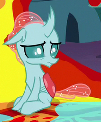 Size: 222x270 | Tagged: safe, screencap, ocellus, changedling, changeling, g4, uprooted, cropped, female, hooves, sad, solo