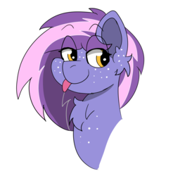 Size: 2300x2340 | Tagged: safe, artist:darkwolfhybrid, oc, oc only, oc:berry frost, pony, :p, chest fluff, ear fluff, gift art, high res, male, simple background, smiling, smug, tongue out, transparent background
