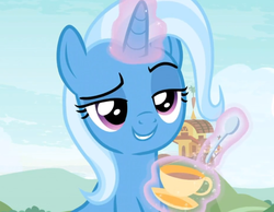 Size: 661x513 | Tagged: safe, screencap, trixie, pony, unicorn, g4, student counsel, cute, diatrixes, female, teacup, that pony sure does love teacups