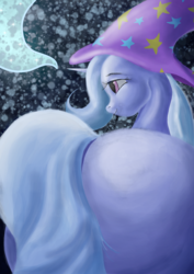 Size: 2480x3508 | Tagged: safe, artist:faeth, trixie, pony, g4, clothes, digital art, female, hat, high res, solo, trixie's hat