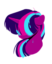 Size: 1328x1616 | Tagged: safe, artist:pucksterv, twilight sparkle, pony, g4, bust, female, limited palette, simple background, solo, transparent background